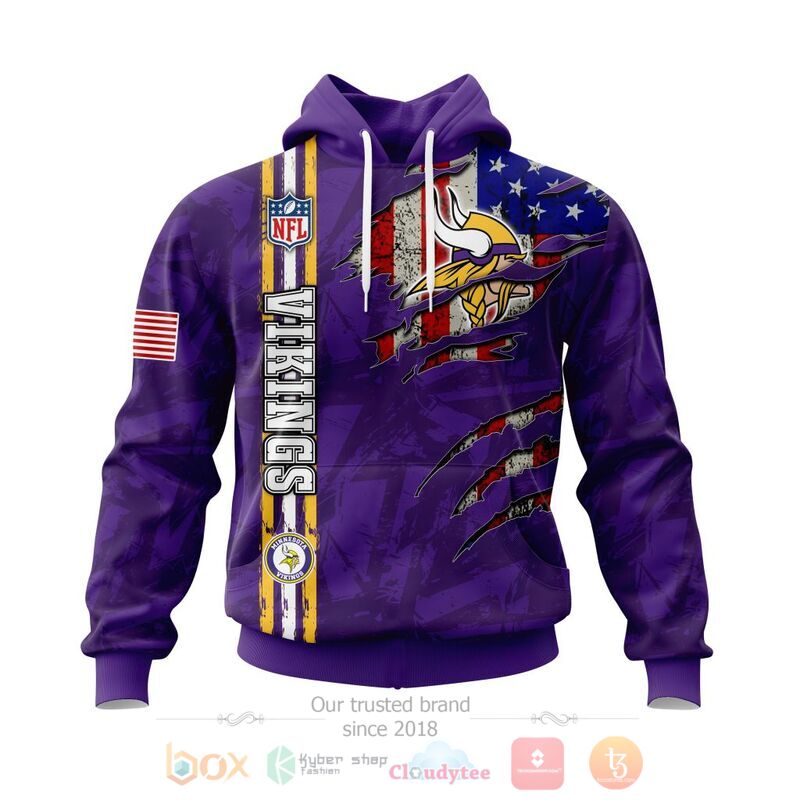 Personalized NFL Minnesota Vikings American Flag 3d shirt, hoodie 14 Personalized NFL Minnesota Vikings American Flag 3d shirt hoodie