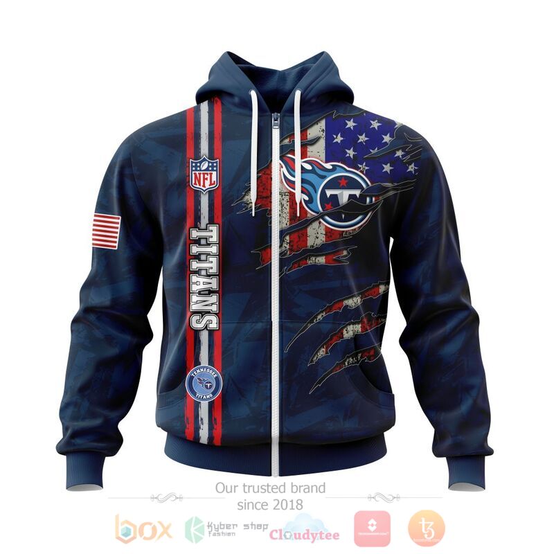 Personalized NFL Tennessee Titans American Flag 3d shirt, hoodie 2 Personalized NFL Tennessee Titans American Flag 3d shirt hoodie 1