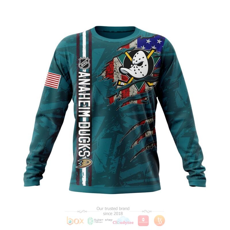 Personalized NHL Anaheim Ducks United State flag 3d shirt, hoodie 4 Personalized NHL Anaheim Ducks United State flag 3d shirt hoodie 1 2 3
