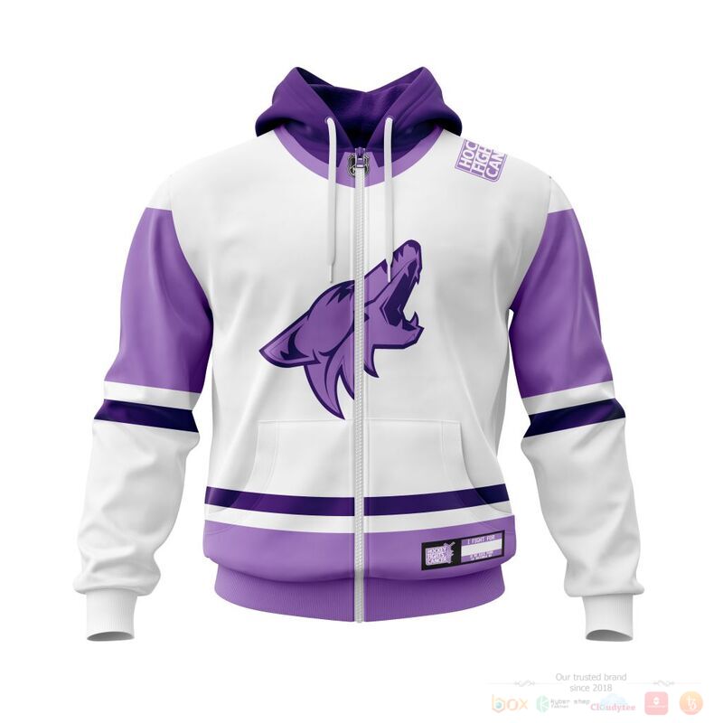 Personalized NHL Arizona Coyotes Fights Cancer 3d shirt, hoodie 2 Personalized NHL Arizona Coyotes Fights Cancer 3d shirt hoodie 1
