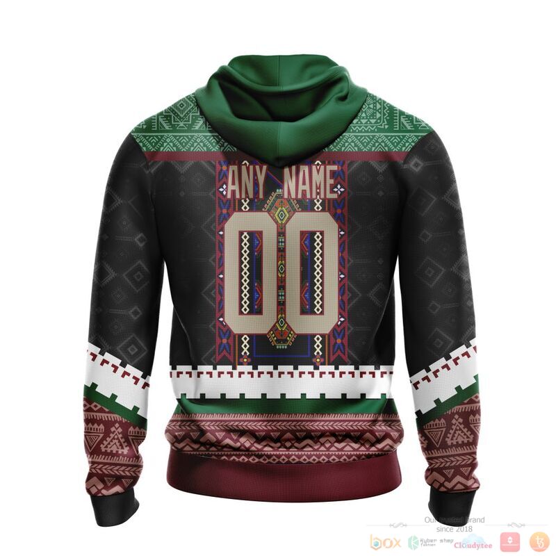 Personalized NHL Arizona Coyotes native American jersey shirt, hoodie 3 Personalized NHL Arizona Coyotes brocade pattern 3d shirt hoodie 1 2