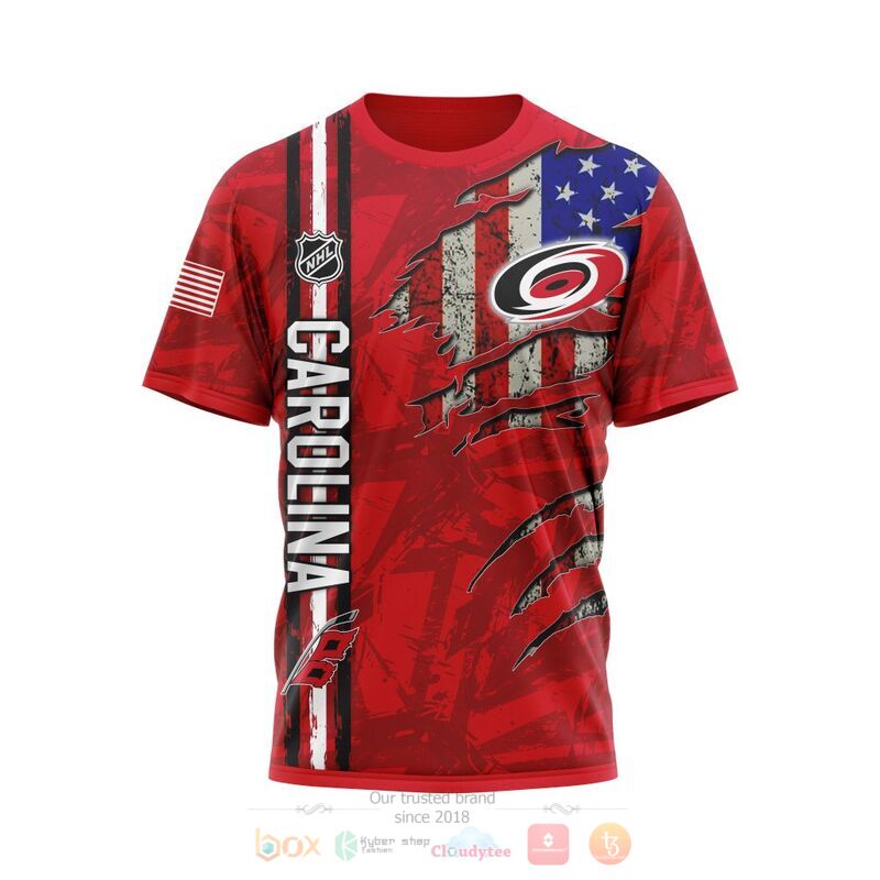 Personalized NHL Carolina Hurricanes United State flag 3d shirt hoodie 1 2 3 4 5