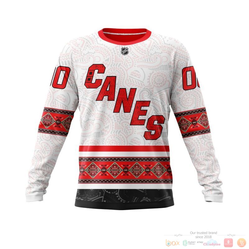 Personalized NHL Carolina Hurricanes native American jersey shirt, hoodie 4 Personalized NHL Carolina Hurricanes brocade pattern 3d shirt hoodie 1 2 3
