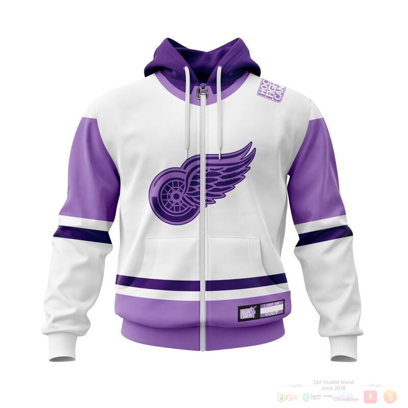 Personalized NHL Detroit Red Wings Fights Cancer 3d shirt, hoodie 2 Personalized NHL Detroit Red Wings Fights Cancer 3d shirt hoodie 1