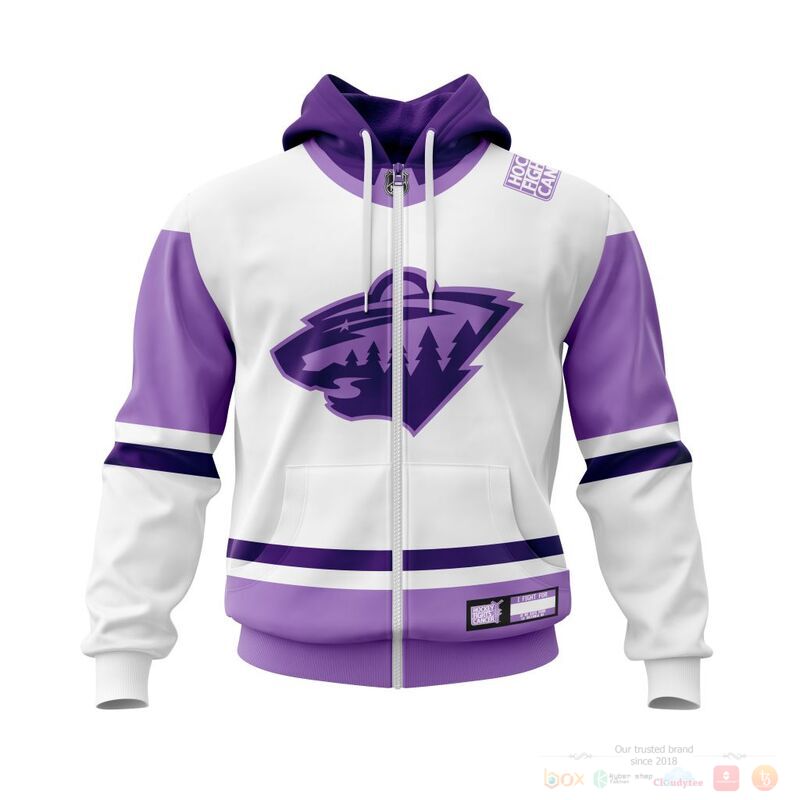 Personalized NHL Minnesota Wild Fights Cancer 3d shirt, hoodie 2 Personalized NHL Minnesota Wild Fights Cancer 3d shirt hoodie 1