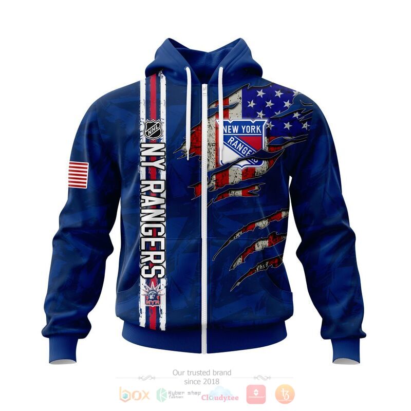 Personalized NHL New York Rangers United State flag 3d shirt, hoodie 2 Personalized NHL New York Rangers United State flag 3d shirt hoodie 1