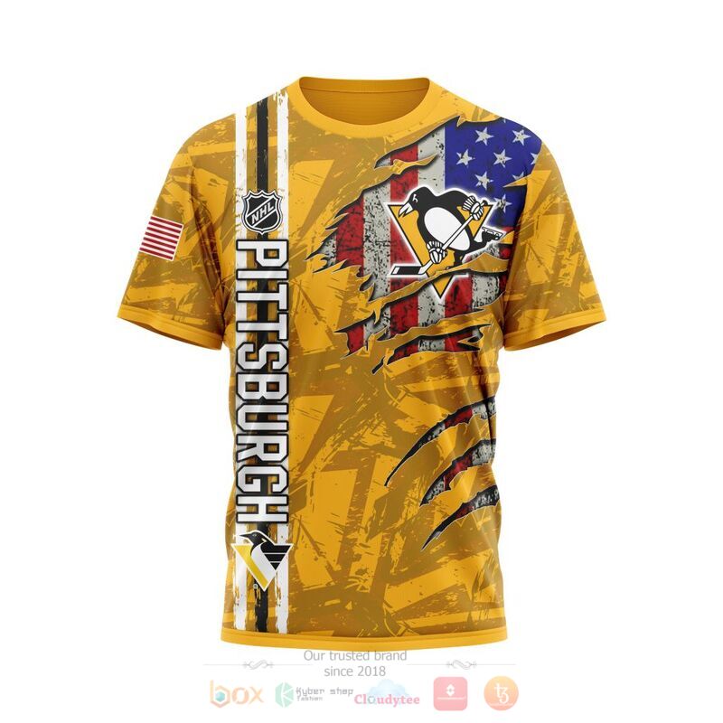 Personalized NHL Pittsburgh Penguins United State flag 3d shirt hoodie 1 2 3 4 5