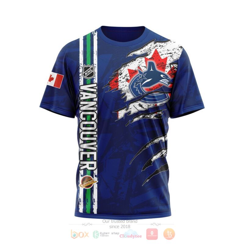 Personalized NHL Vancouver Canucks Canada flag 3d shirt hoodie 1 2 3 4 5