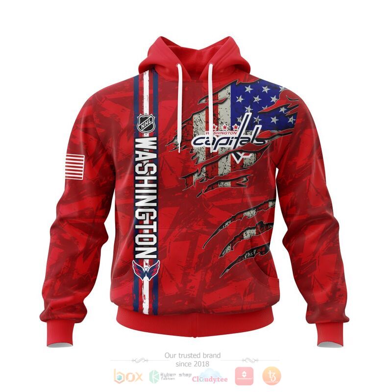 Personalized NHL Washington Capitals United State flag 3d shirt hoodie