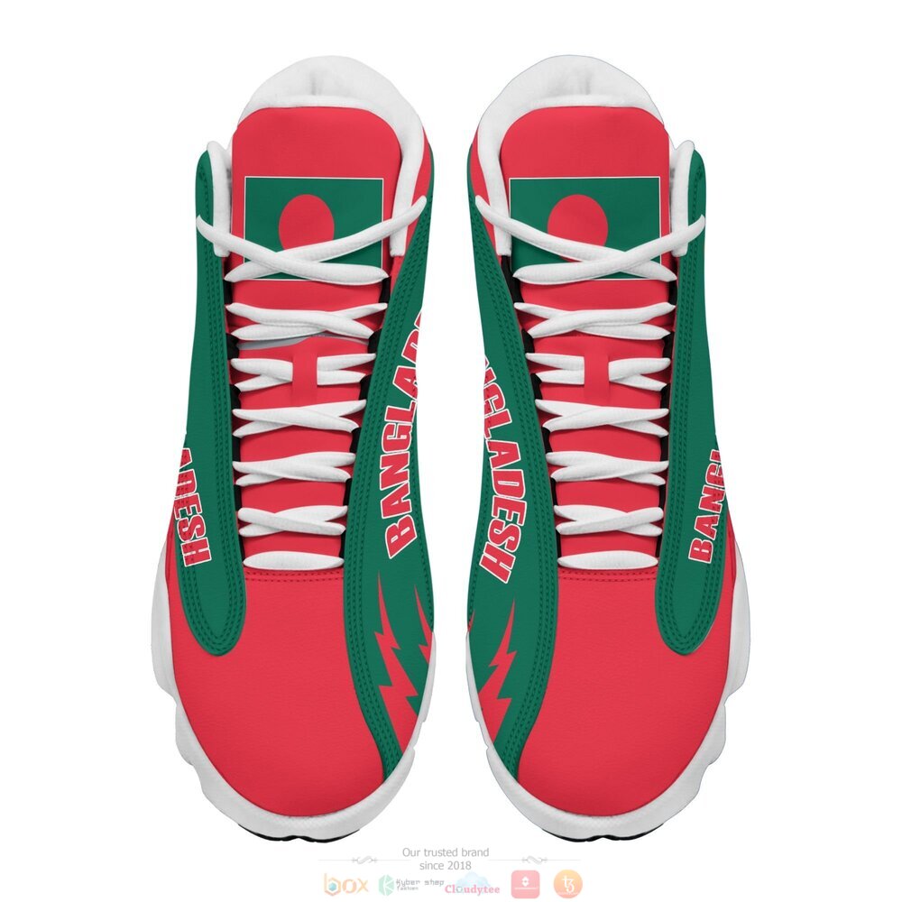 Personalized National Emblem of Bangladesh custom Air Jordan 13 shoes 1 2