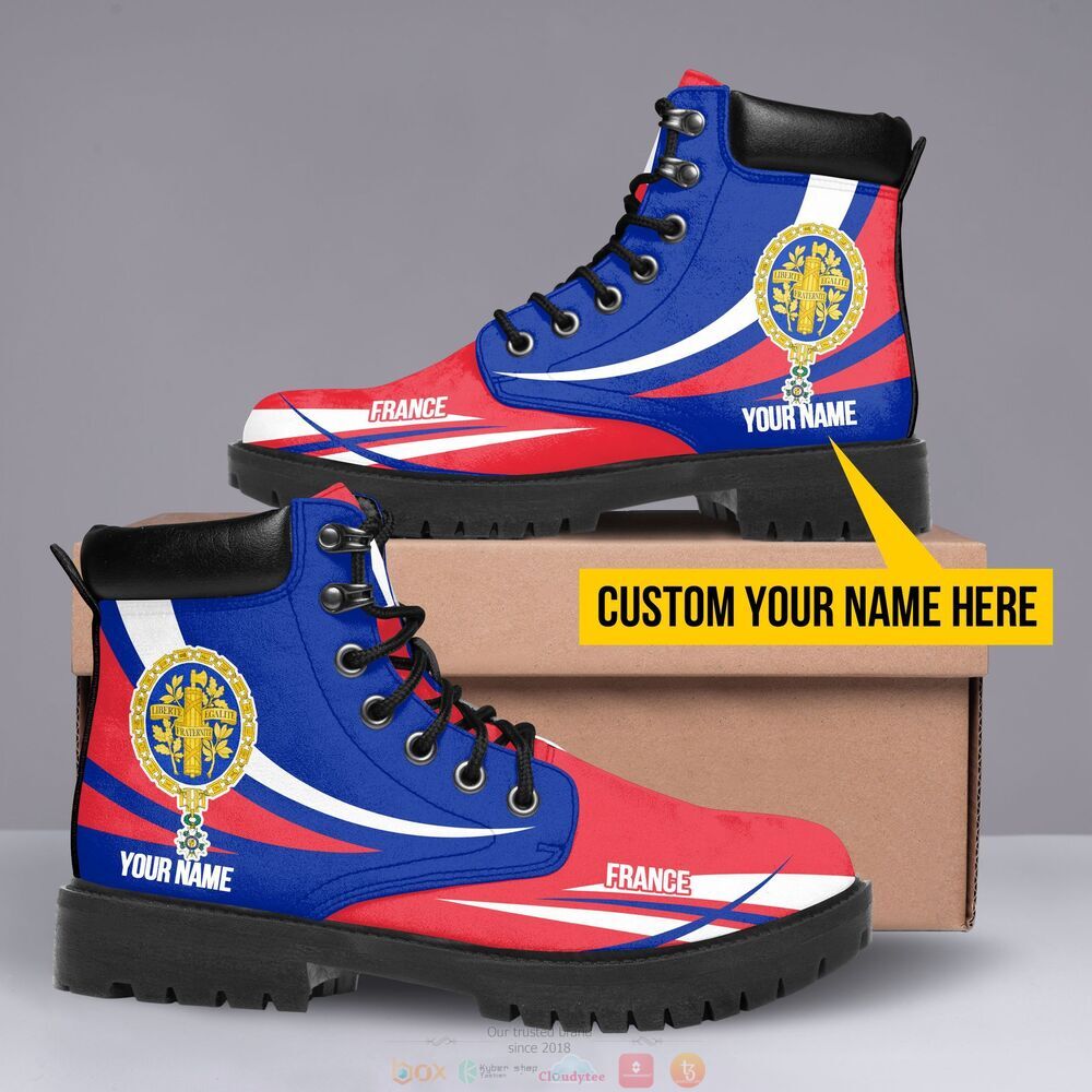Personalized National emblem of Francecustom Timberland boot