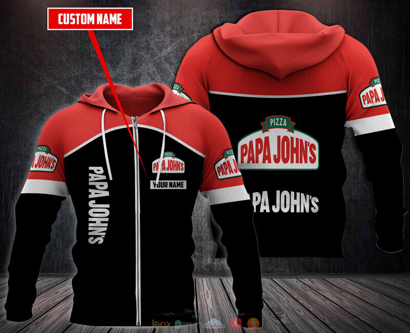 Personalized Papa John's Pizza Custom full print 3d Hoodie, Fleece Hoodie 3 Personalized Papa Johns Pizza Custom 3d Hoodie Fleece Hoodie 1 2
