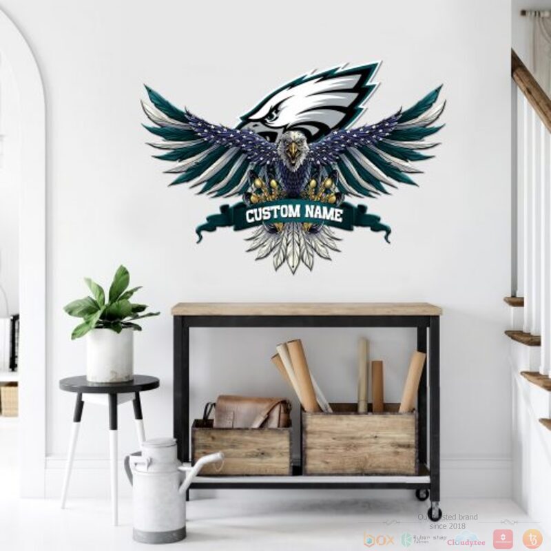 Personalized Philadelphia Eagles NFL Eagle American Flag Custom Metal Sign