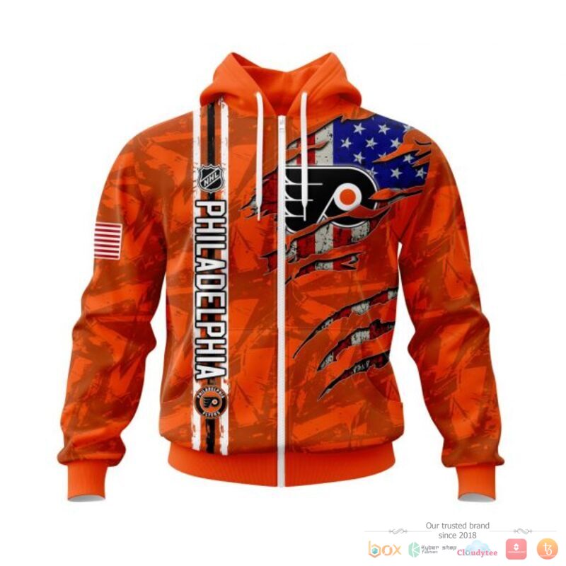 Personalized Philadelphia Flyers With American Flag 3d shirt, hoodie 2 Personalized Philadelphia Flyers With American Flag 3d shirt hoodie 1
