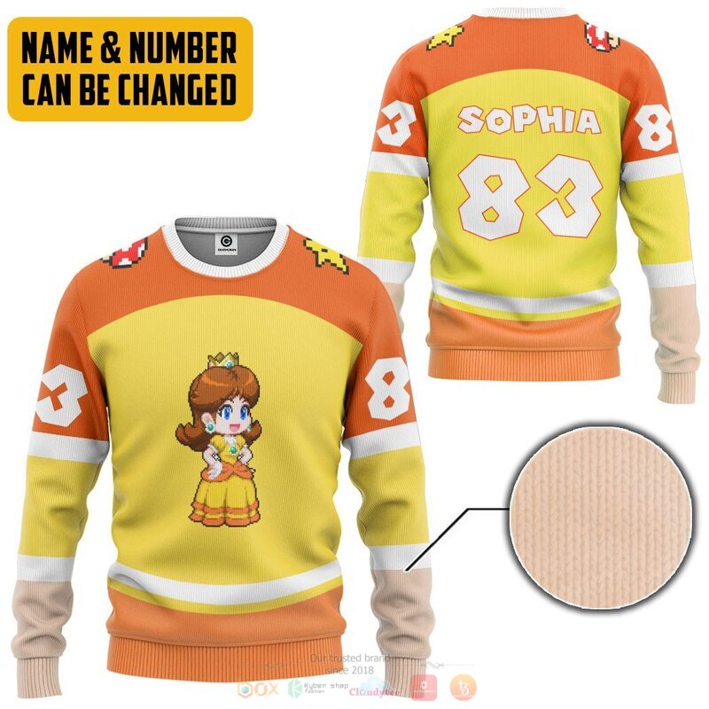 Personalized Princess Daisy Sports 3D Shirt Hoodie 1 2 3 4 5