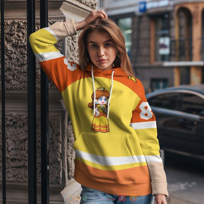 Personalized Princess Daisy Sports 3D Shirt Hoodie 1 2 3 4 5 6 7 8 9