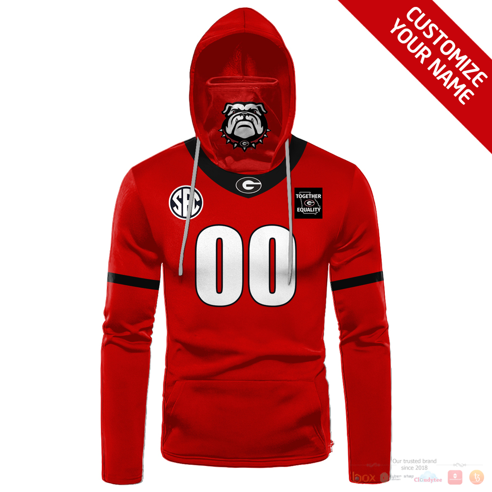 Personalized SEC Georgia Bulldogs Together Equality red custom hoodie mask 1
