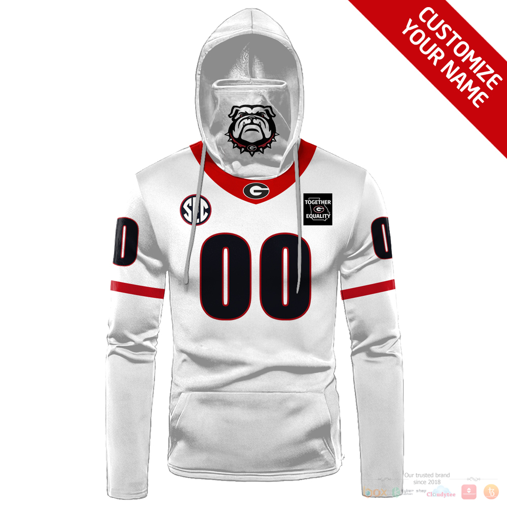 Personalized SEC Georgia Bulldogs Together Equality white custom hoodie mask 1