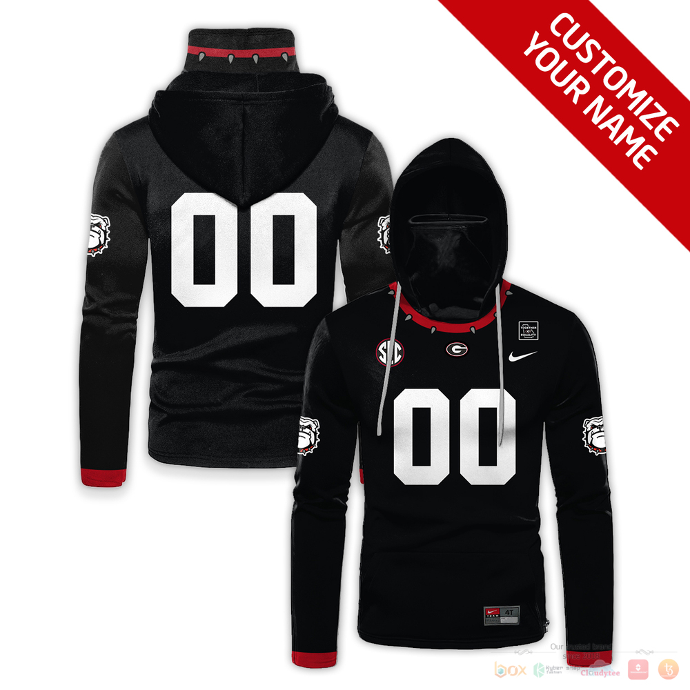 Personalized SEC Georgia Bulldogs black custom hoodie mask