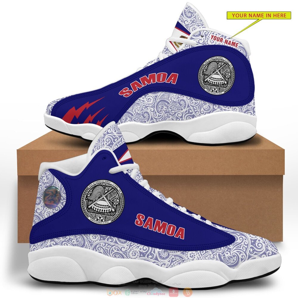 Personalized Seal of American Samoa custom Air Jordan 13 shoes 1 2