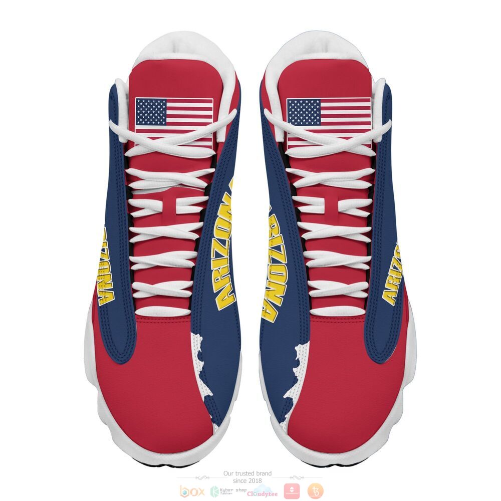 Seal of Arizona flag Personalized Air Jordan 13 sneaker 3 Personalized Seal of Arizona flag custom Air Jordan 13 shoes 1 2