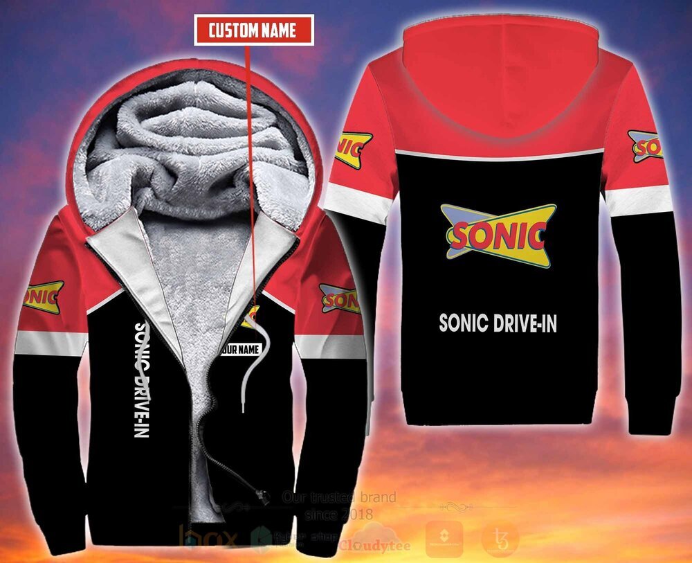 Personalized Sonic Drive In 3D Fleece Hoodie Hoodie