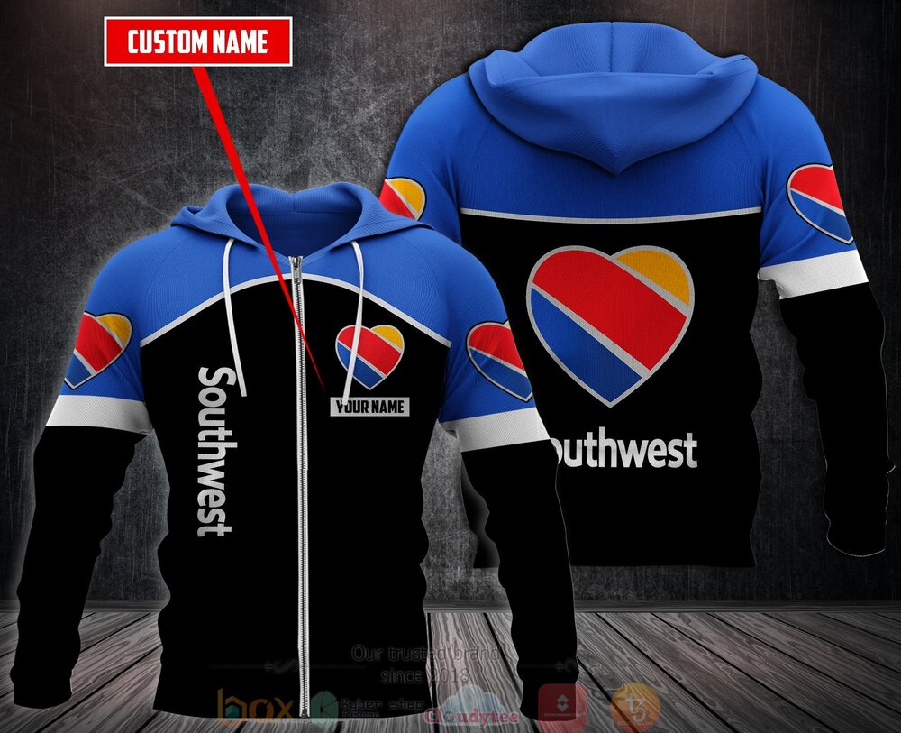 BEST Personalized Southwest Airlines 3D All Over Print Fleece Hoodie, Hoodie 3 Personalized Southwest Airlines 3D Fleece Hoodie Hoodie 1 2