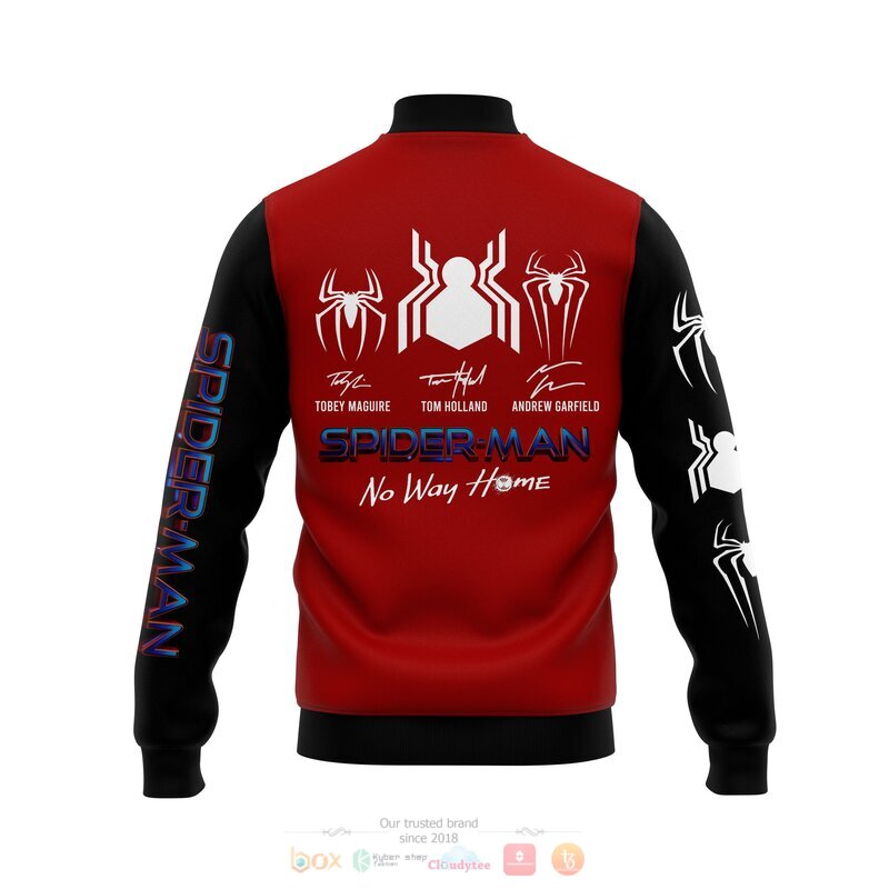 Personalized Spider Man No way home baseball jacket 3 Personalized Spider Man No way home baseball jacket 1 2