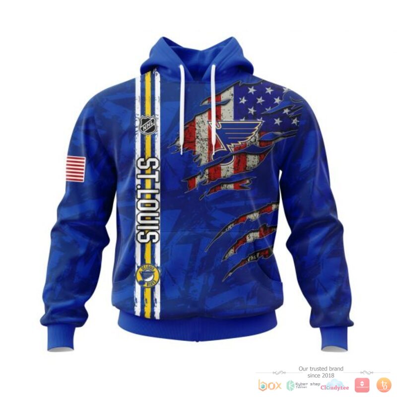 Personalized St Louis Blues With American Flag 3d shirt hoodie