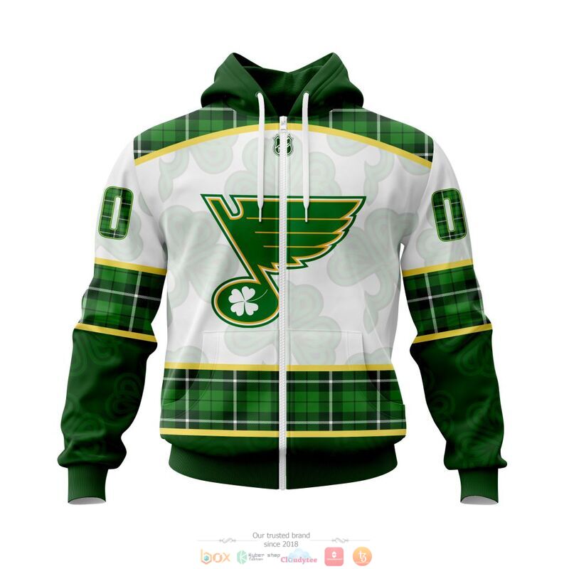 Personalized St Louis Blues NHL St Patrick Days full print 3d shirt, hoodie 2 Personalized St Louis Blues NHL St Patrick Days 3d shirt hoodie 1