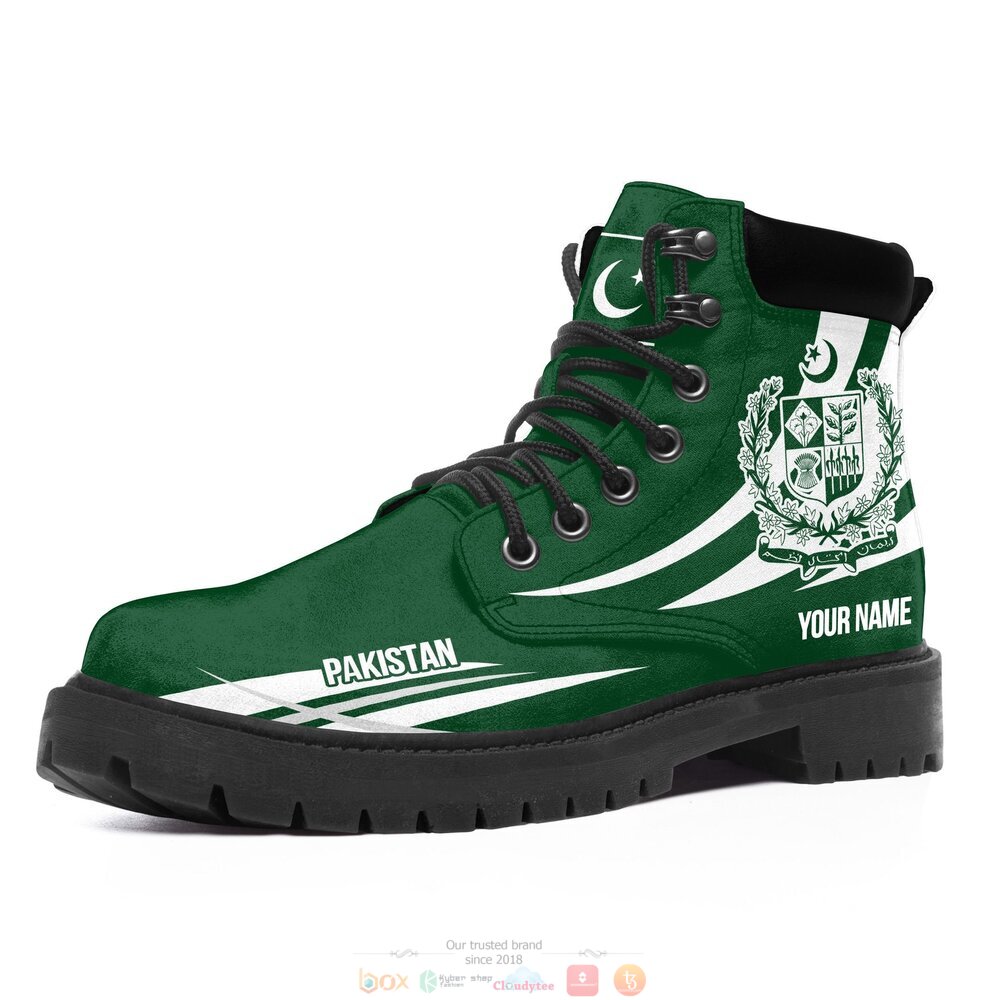State emblem of Pakistan Personalized Timberland boots 2 Personalized State emblem of Pakistan custom Timberland boot 1