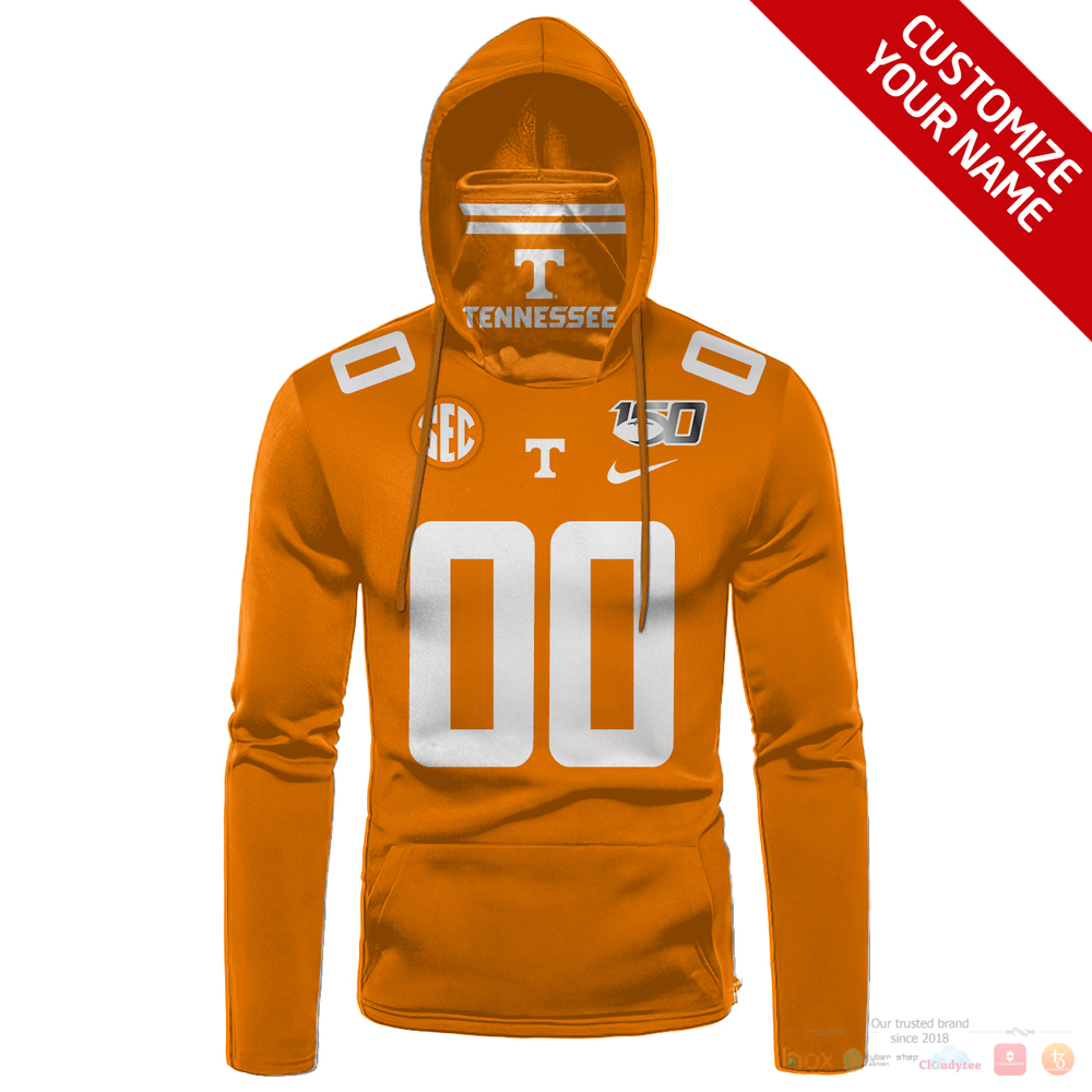 Personalized Tennessee Volunteers SEC Nike orange custom hoodie mask 1