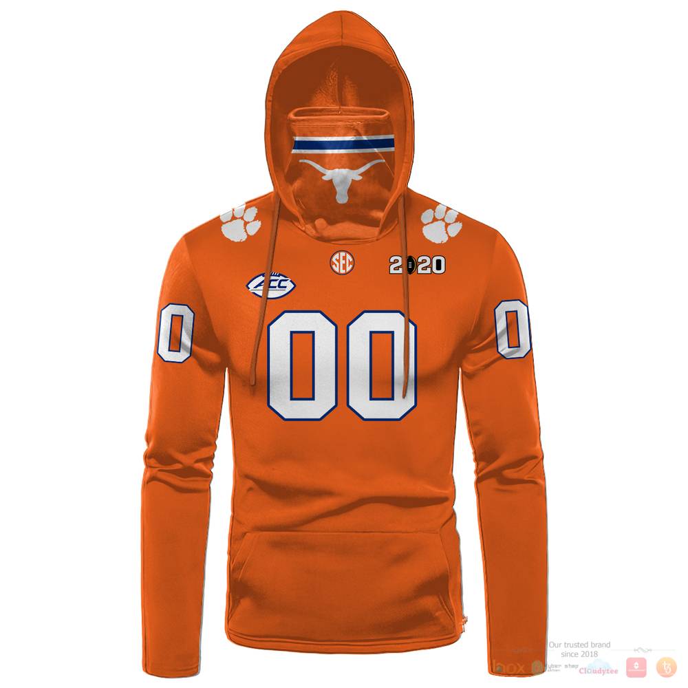 Personalized Texas Longhorns Clemson Tigers ACC custom hoodie mask 1