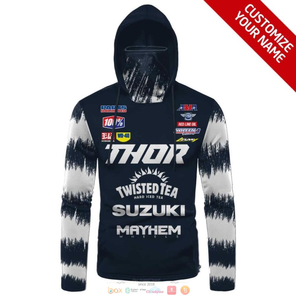 Personalized Thor Twisted Tea Suzuki Mayhem blue custom hoodie mask 1