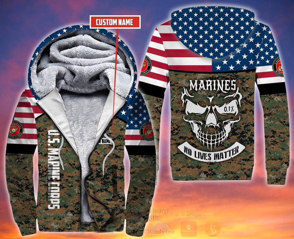 BEST Personalized Usmc 3D All Over Print Fleece Hoodie, Hoodie 1 Personalized Usmc 3D Fleece Hoodie Hoodie