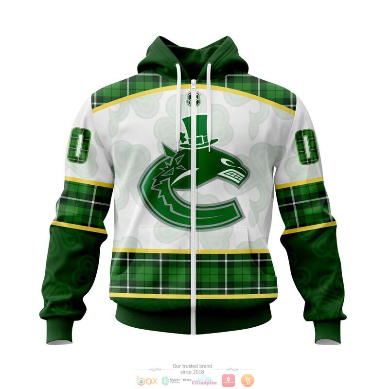 Personalized Vancouver Canucks NHL St Patrick Days full print 3d shirt, hoodie 2 Personalized Vancouver Canucks NHL St Patrick Days 3d shirt hoodie 1