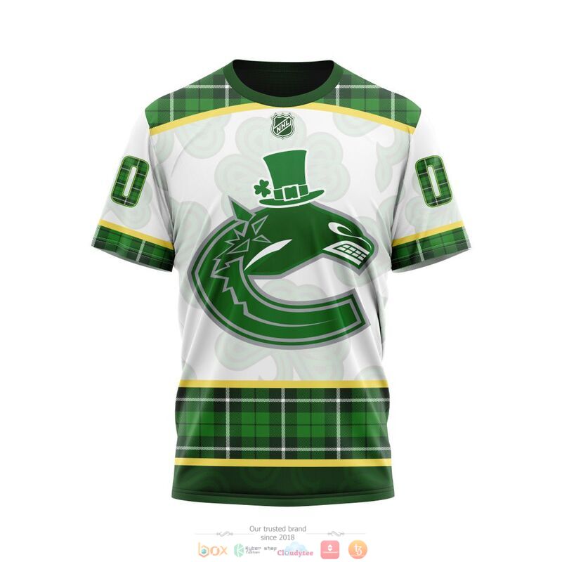 Personalized Vancouver Canucks NHL St Patrick Days full print 3d shirt, hoodie 6 Personalized Vancouver Canucks NHL St Patrick Days 3d shirt hoodie 1 2 3 4 5