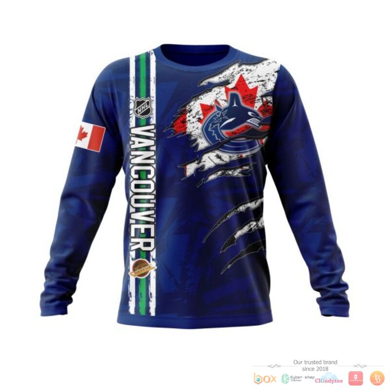 Personalized Vancouver Canucks With Canada Flag 3d shirt, hoodie 4 Personalized Vancouver Canucks With Canada Flag 3d shirt hoodie 1 2 3