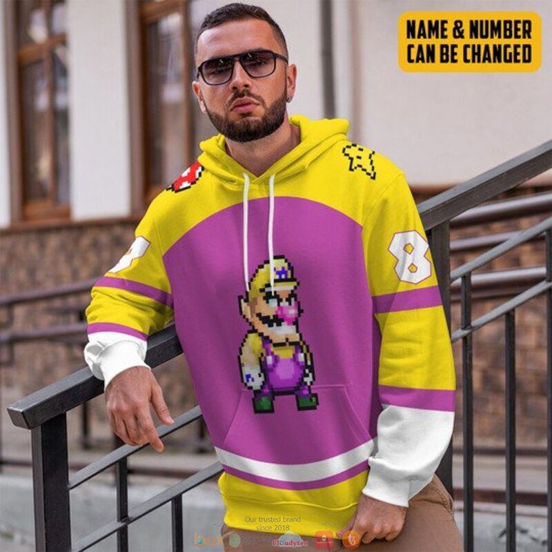 Personalized Wario custom 3d shirt hoodie 1 2 3 4 5 6 7 8