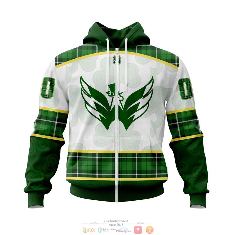 Personalized Washington Capitals NHL St Patrick Days full print 3d shirt, hoodie 2 Personalized Washington Capitals NHL St Patrick Days 3d shirt hoodie 1