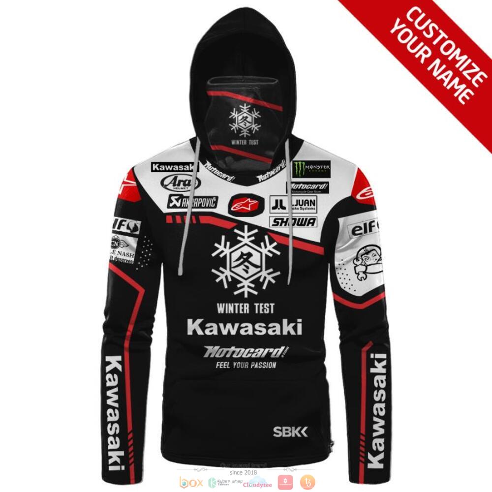 Personalized Winter test Kawasaki Motocard custom hoodie mask 1