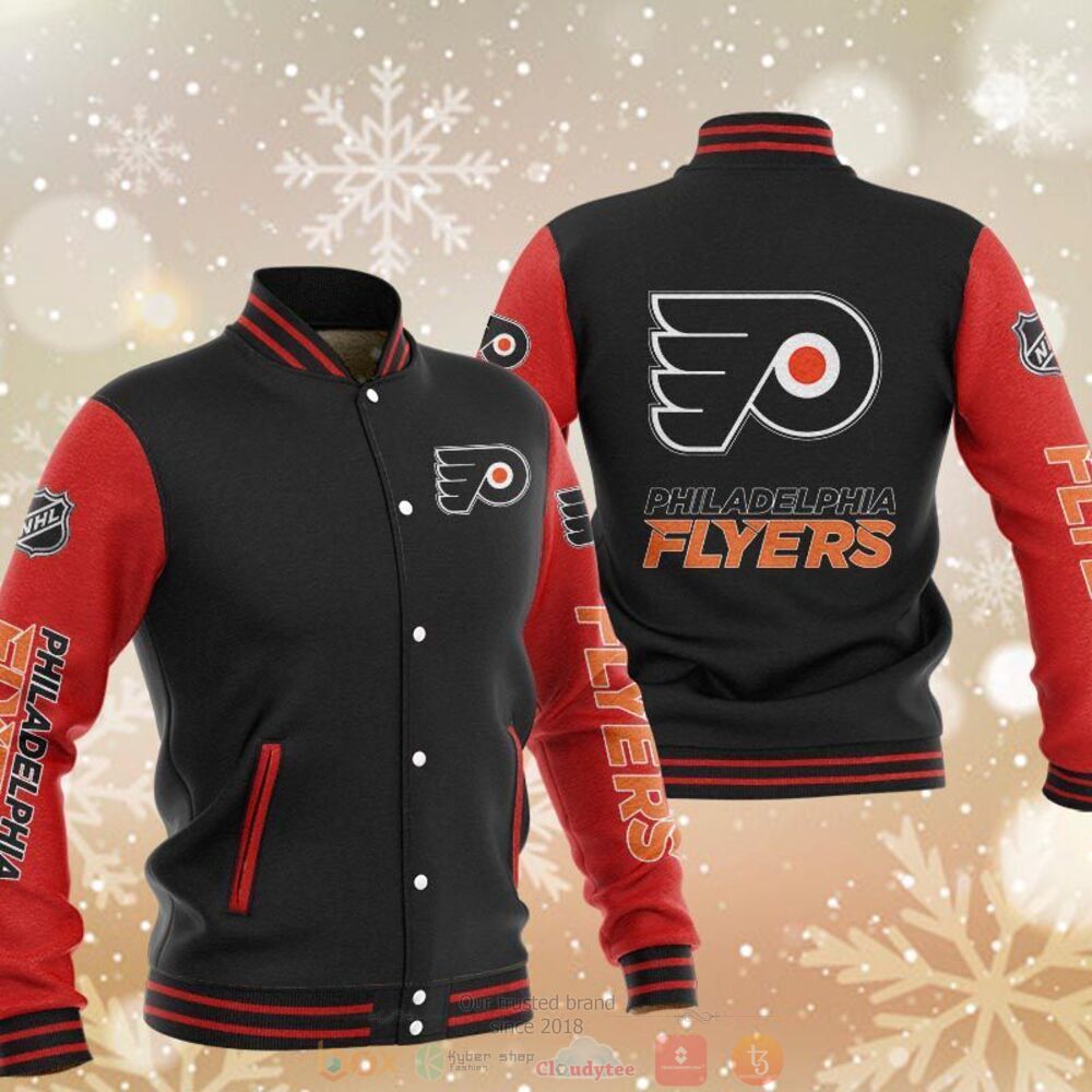 NEW Philadelphia Flyers baseball jacket 3 Philadelphia Flyers baseball jacket 1 2