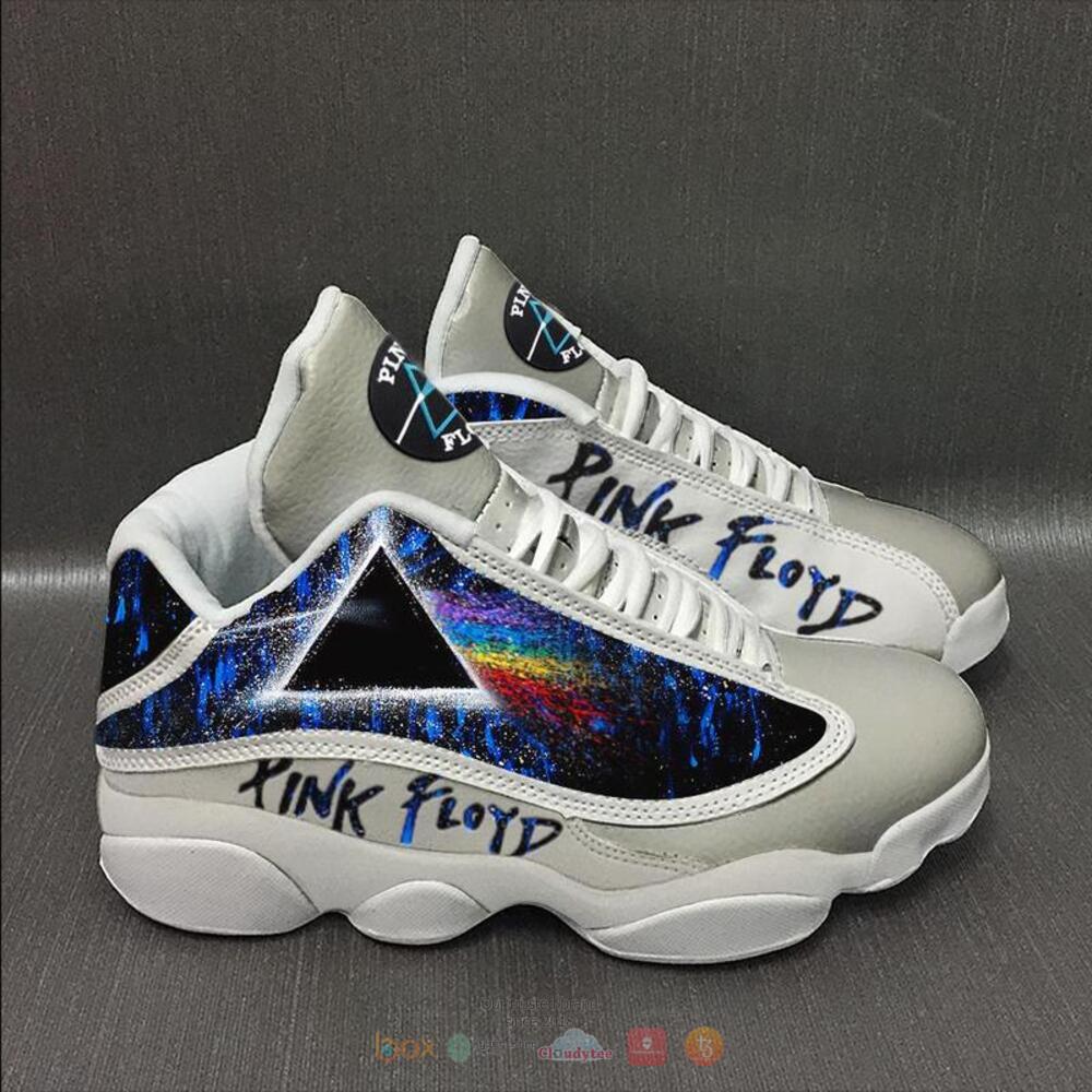 Pink Floyd band grey black Air Jordan 13 shoes