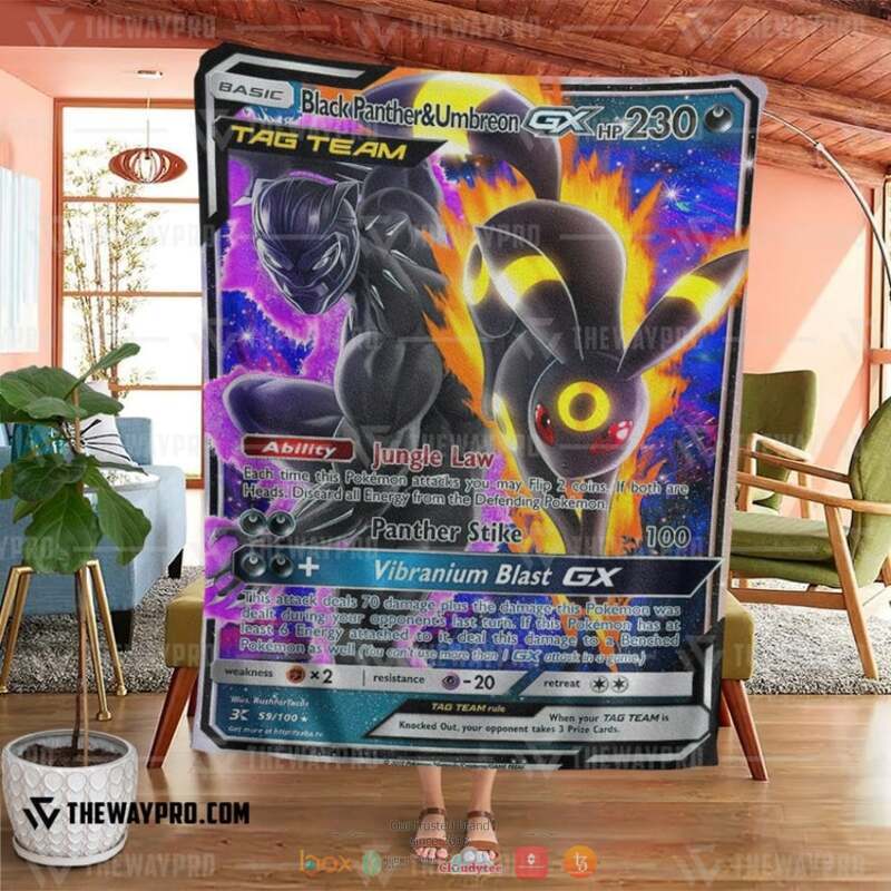 Pokemon Black Panther and Umbreon Avenger Blanket 9 Pokemon Black Panther and Umbreon Avenger Blanket