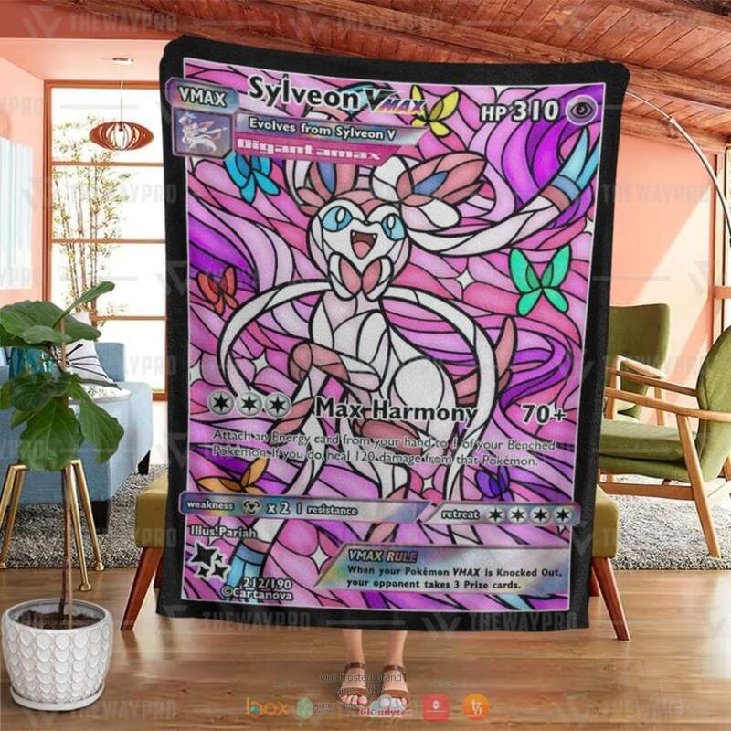 Pokemon Card Sylveon Hybrid Vmax Stain Glass blanket 6 Pokemon Card Sylveon Hybrid Vmax Stain Glass blanket
