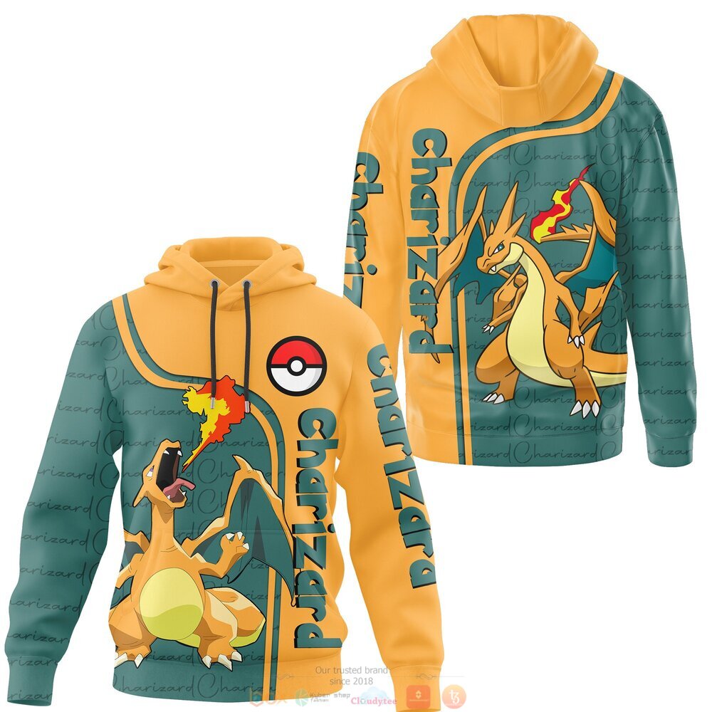 Pokemon Charizard 3d shirt hoodie