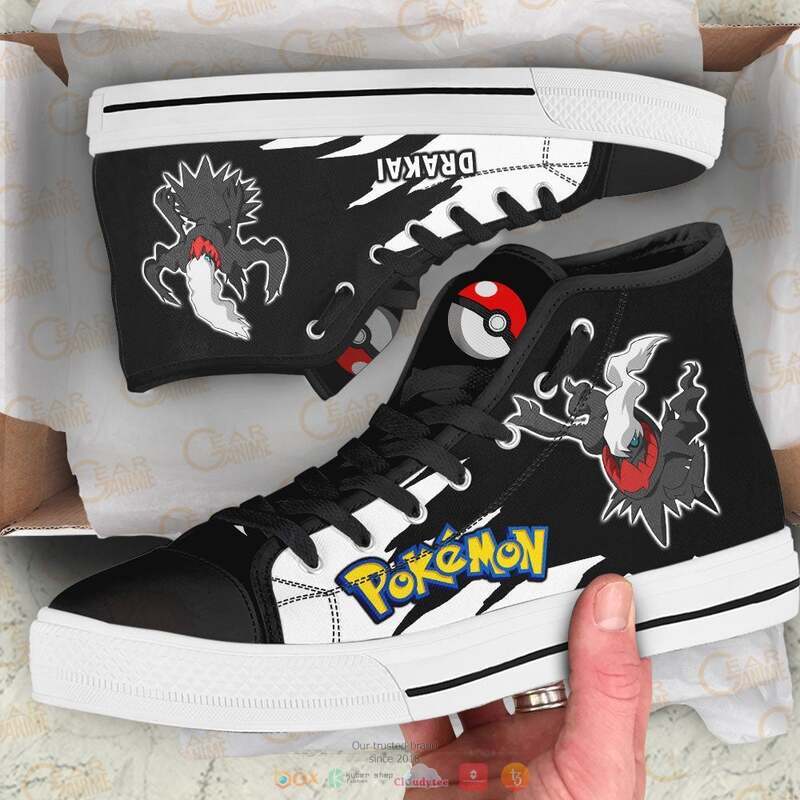 Pokemon Drakai canvas high top shoes 1