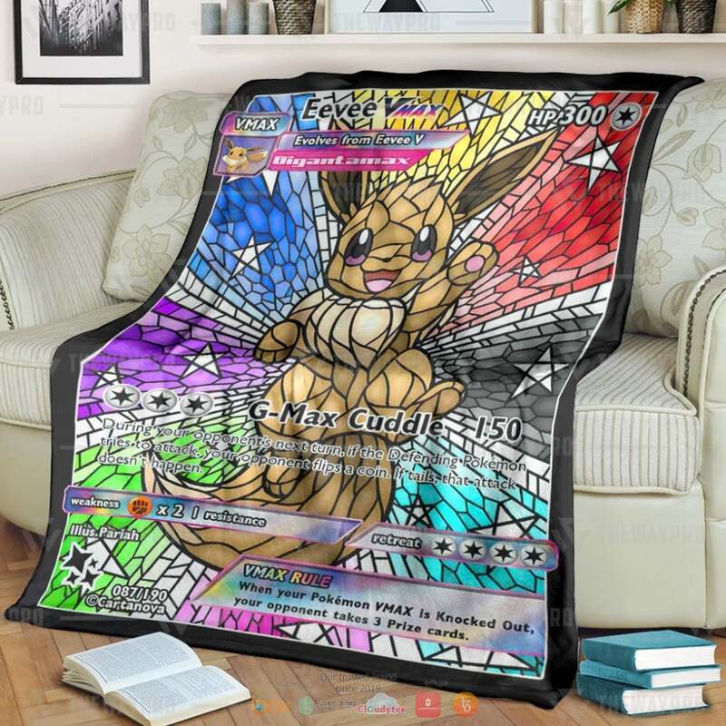 Pokemon Eevee Hybrid Vmax Proxy Stain Blanket