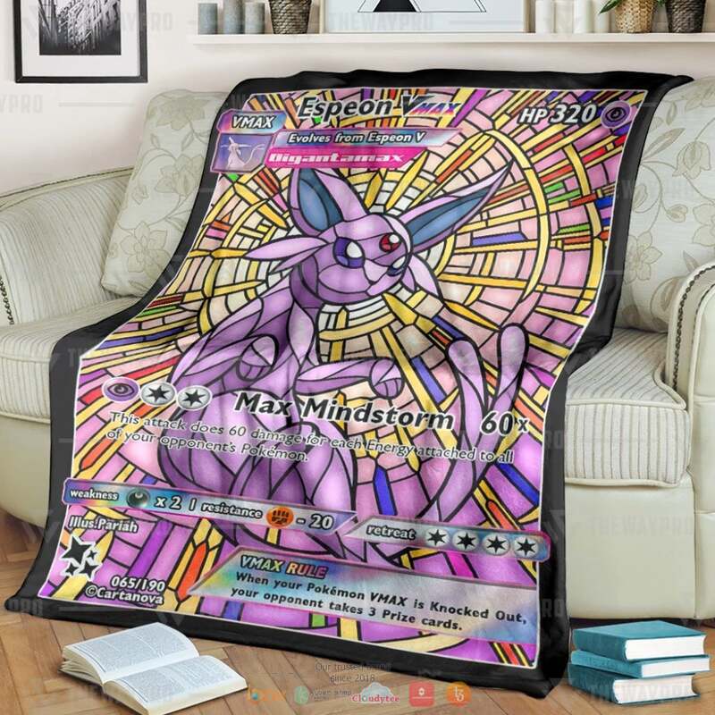 Pokemon Espeon Hybrid Vmax Proxy Stain Blanket
