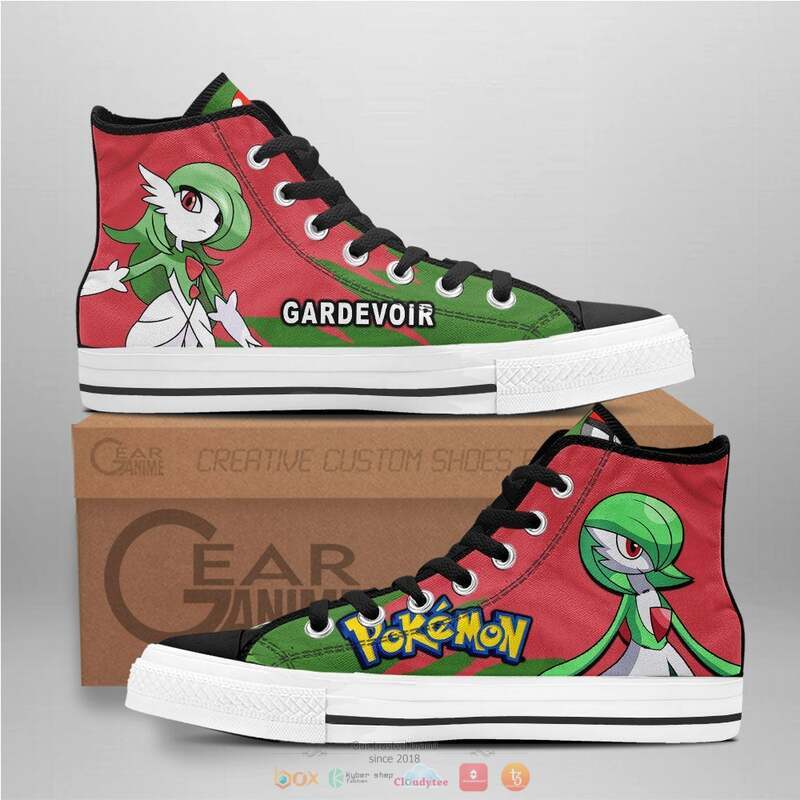 Pokemon Gardevoir canvas high top shoes